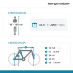 Bergsteiger Atlantis 24 Zoll Kinderfahrrad – Bild 2